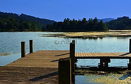 碼頭,湖,水