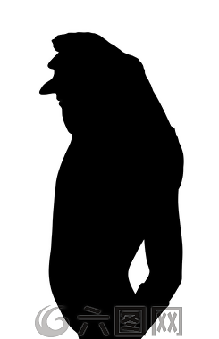 剪影,男子,鄉里