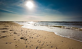 海,海灘,太陽