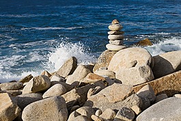 海,水域,巖