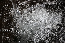 水,打擊,空氣泡沫
