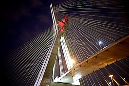 橋,懸掛在電纜上,圣保羅