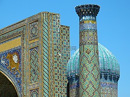 撒马尔罕,registan 广场,乌兹别克斯坦