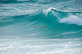 冲浪,水,波