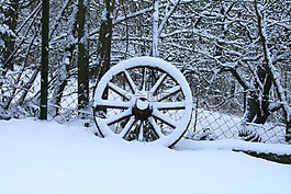 輪,冬天,下雪了