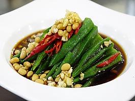 冷菜,女人的手指,豆類