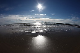 海灘,海,太陽