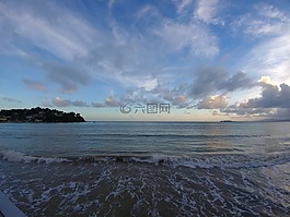 海灘,加勒比海,海
