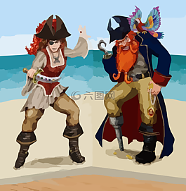 海盜,男子,女子
