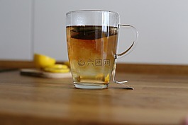 茶,檸檬,紅茶