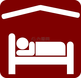 睡眠,紅色,酒店