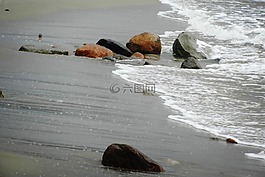 海,巖,水