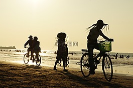 海灘,現(xiàn)場,背光
