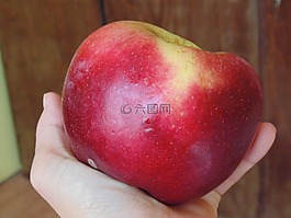 苹果,红色,手