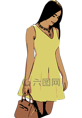 連衣裙,女孩,人類
