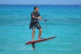 男子,沖浪,海