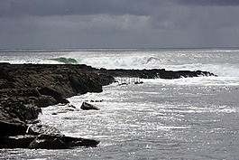 蘇格蘭,海,巖