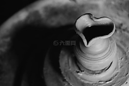 鍋,花瓶,黑色和白色