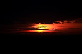 日落,天空,太陽