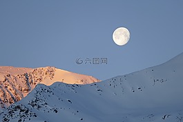 雪,天空,冬天
