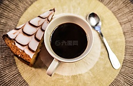 咖啡,蛋糕,杯