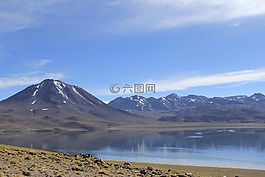 拉古纳 miscanti,智利,湖
