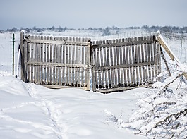 冬天,門,雪