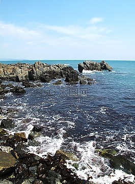 海,波,巖