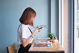 女孩,婦女,電話