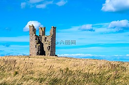 城堡,廢墟,塔