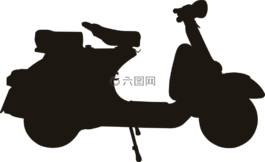 滑板車,車輛,側影