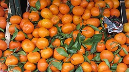 橘子,水果,葉子