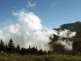 雾,瑞士,伯尔尼高地