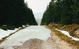 山,路徑,視圖