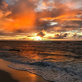 太陽,日落,天空