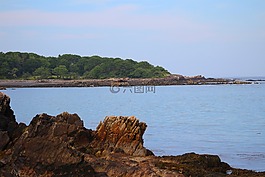 海洋,巖,自然