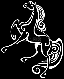 動物,黑,馬