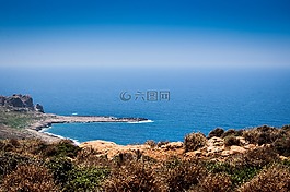海灘,海,石頭