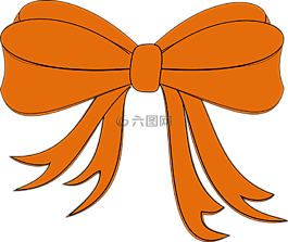 色带,橙色,弓