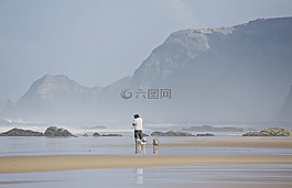 海灘,海,砂