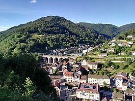 hornberg,鐵路橋梁,從城堡山的視圖