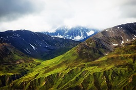 阿拉斯加州,山,雪