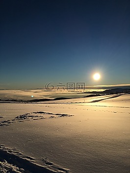 冬天,景觀,雪