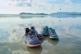 鞋子,體育,海灘
