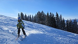 滑雪,冬天,雪