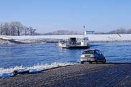 渡轮,冰,雪