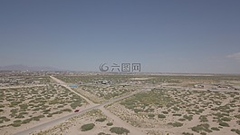 沙漠公路,航拍照片,無人機的照片