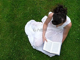 女孩,閱讀,書