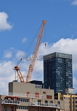 起重機,建設,天空