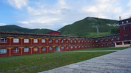 寺廟,紅墻,亞洲